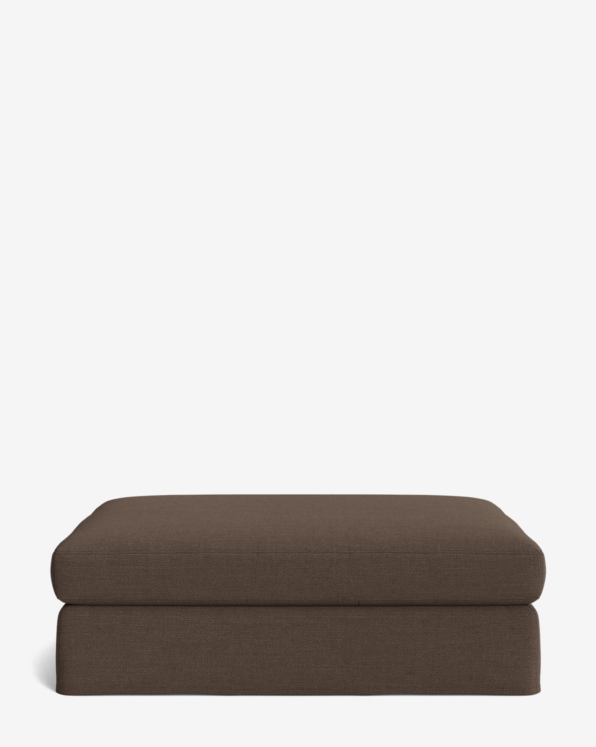 Pouf moderne déhoussable en tissu facile d'entretien et silhouette décontractée pour le salon