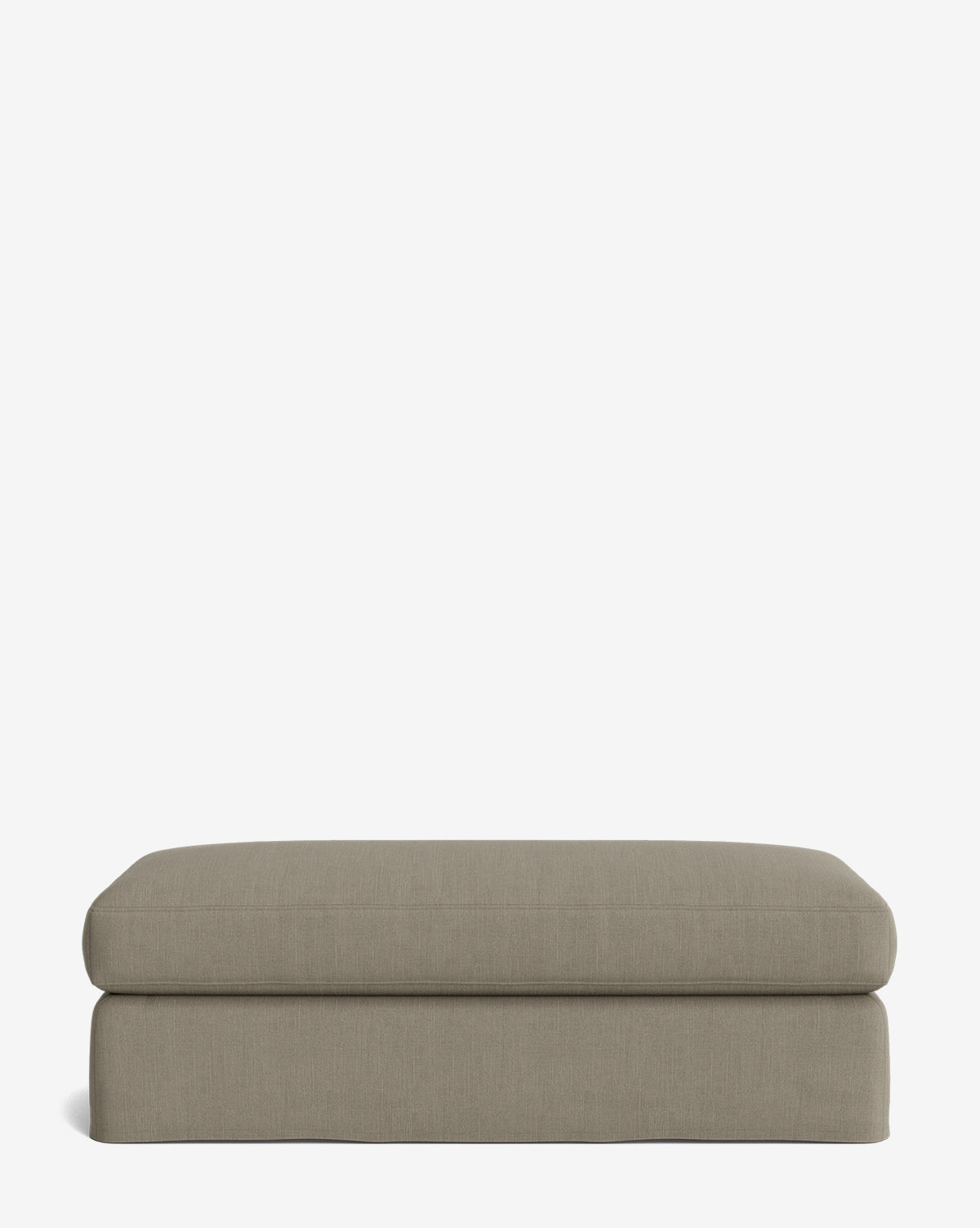 Pouf moderne déhoussable en tissu facile d'entretien et silhouette décontractée pour le salon