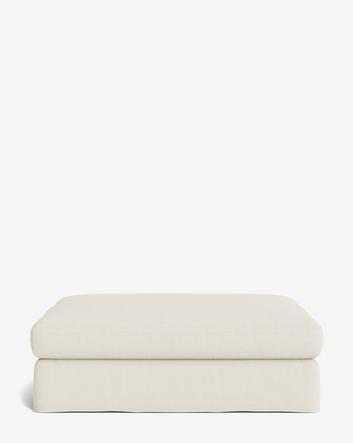 Pouf moderne déhoussable en tissu facile d'entretien et silhouette décontractée pour le salon