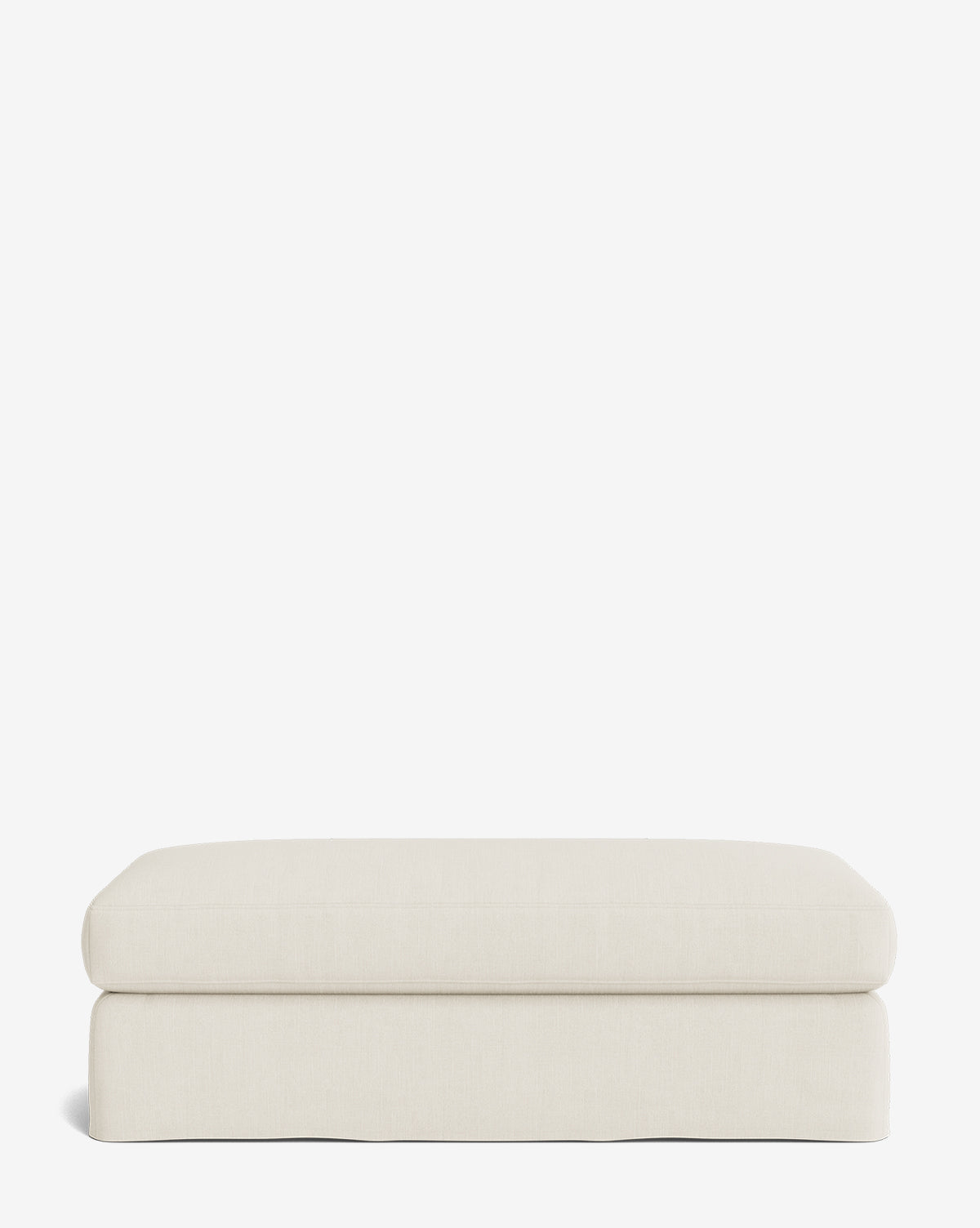 Pouf moderne déhoussable en tissu facile d'entretien et silhouette décontractée pour le salon