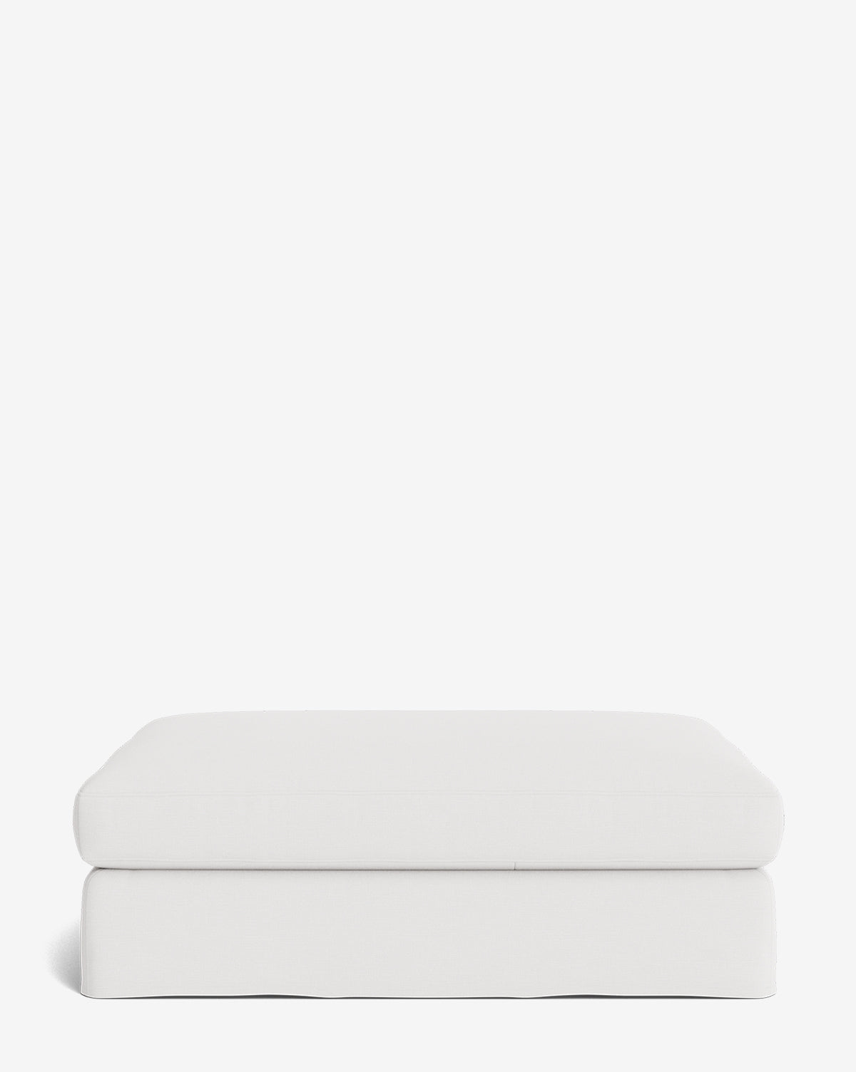 Pouf moderne déhoussable en tissu facile d'entretien et silhouette décontractée pour le salon