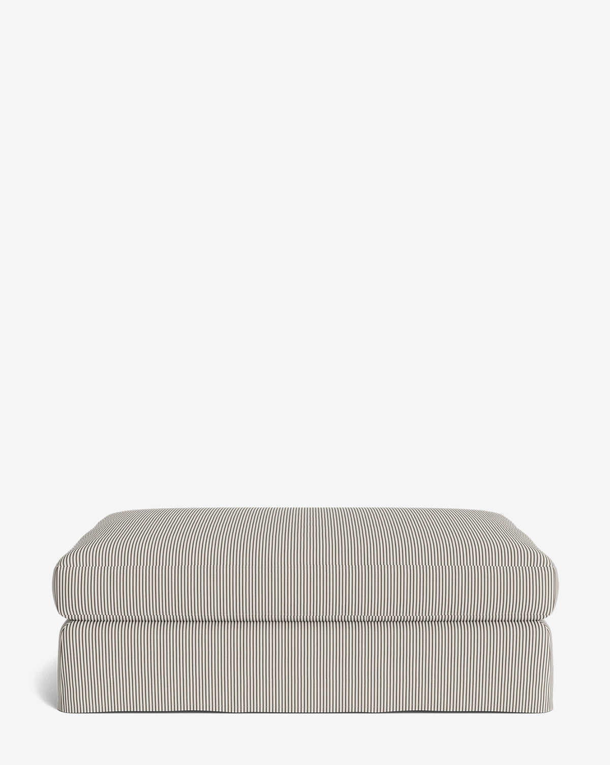 Pouf moderne déhoussable en tissu facile d'entretien et silhouette décontractée pour le salon