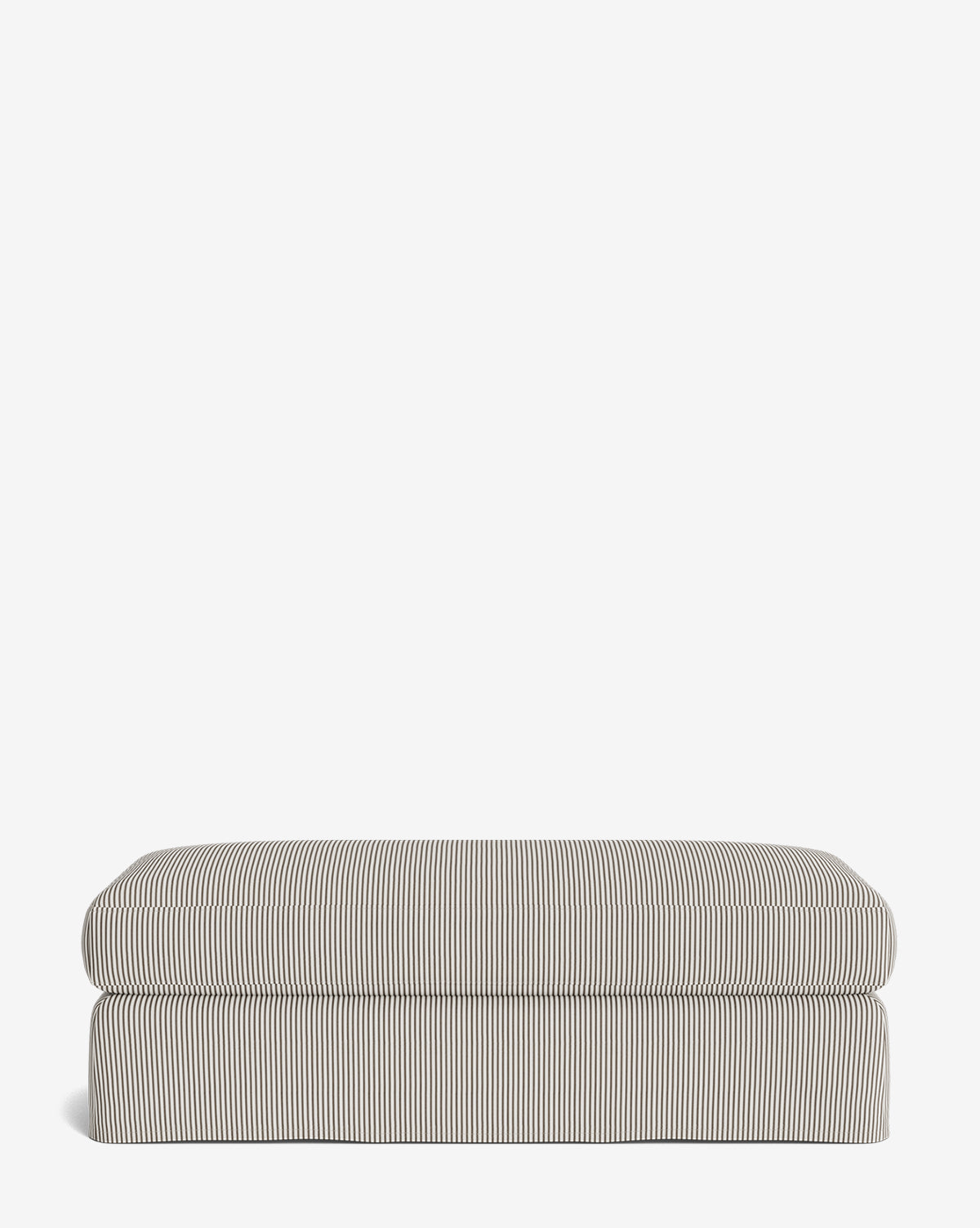 Pouf moderne déhoussable en tissu facile d'entretien et silhouette décontractée pour le salon