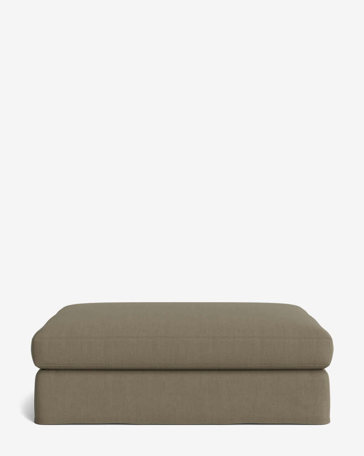 Pouf moderne déhoussable en tissu facile d'entretien et silhouette décontractée pour le salon