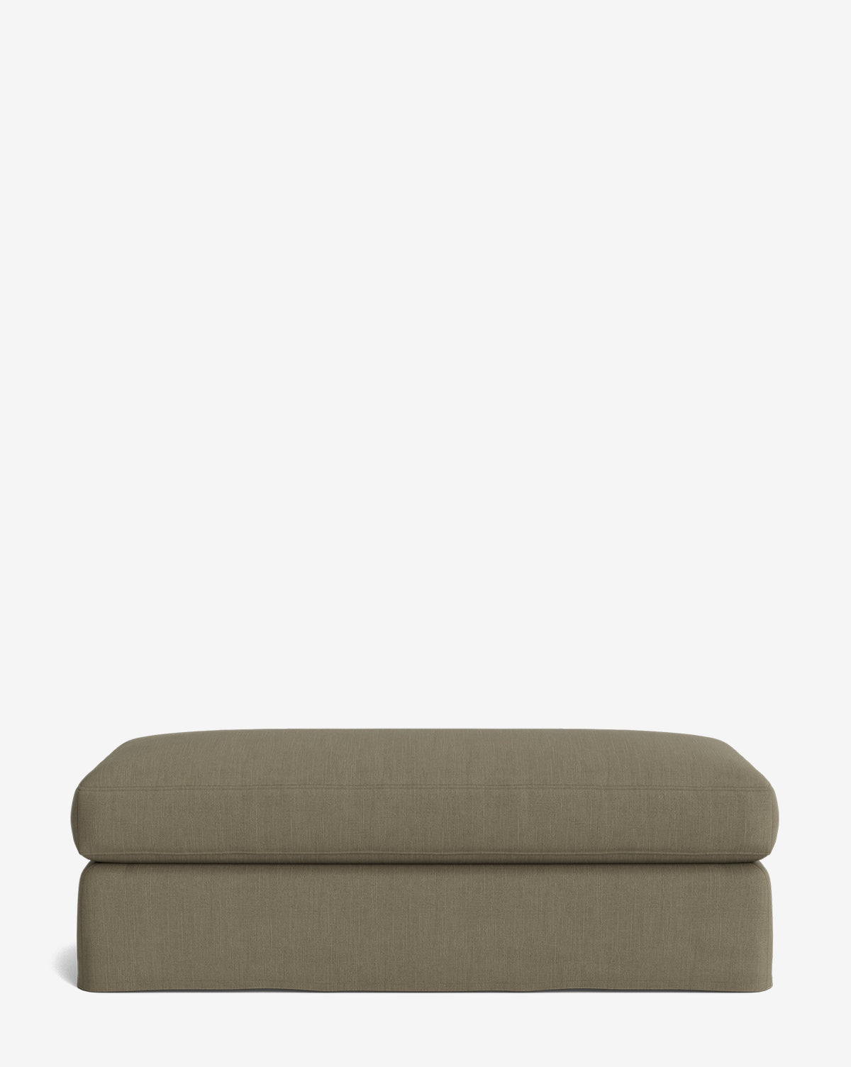 Pouf moderne déhoussable en tissu facile d'entretien et silhouette décontractée pour le salon