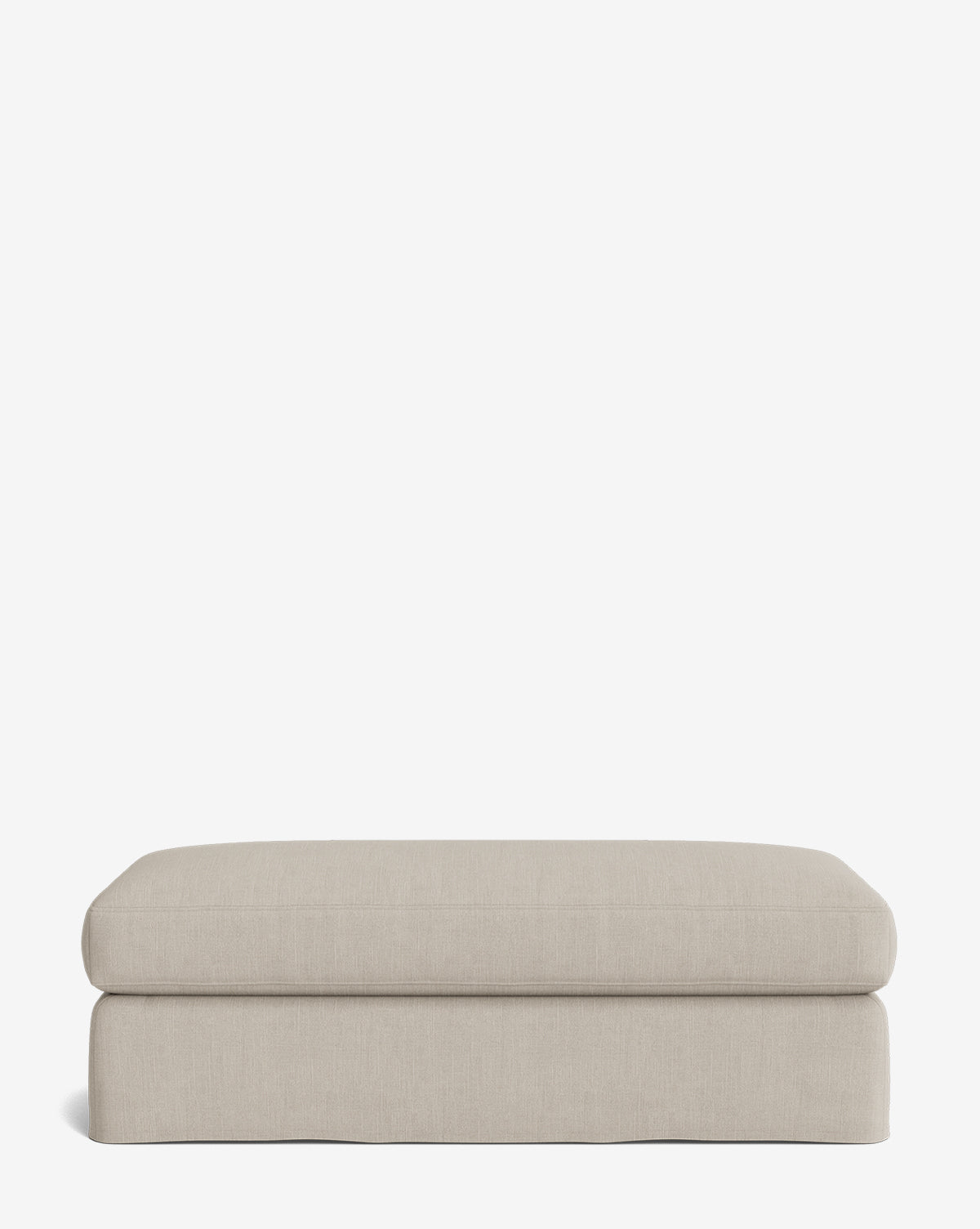 Pouf moderne déhoussable en tissu facile d'entretien et silhouette décontractée pour le salon