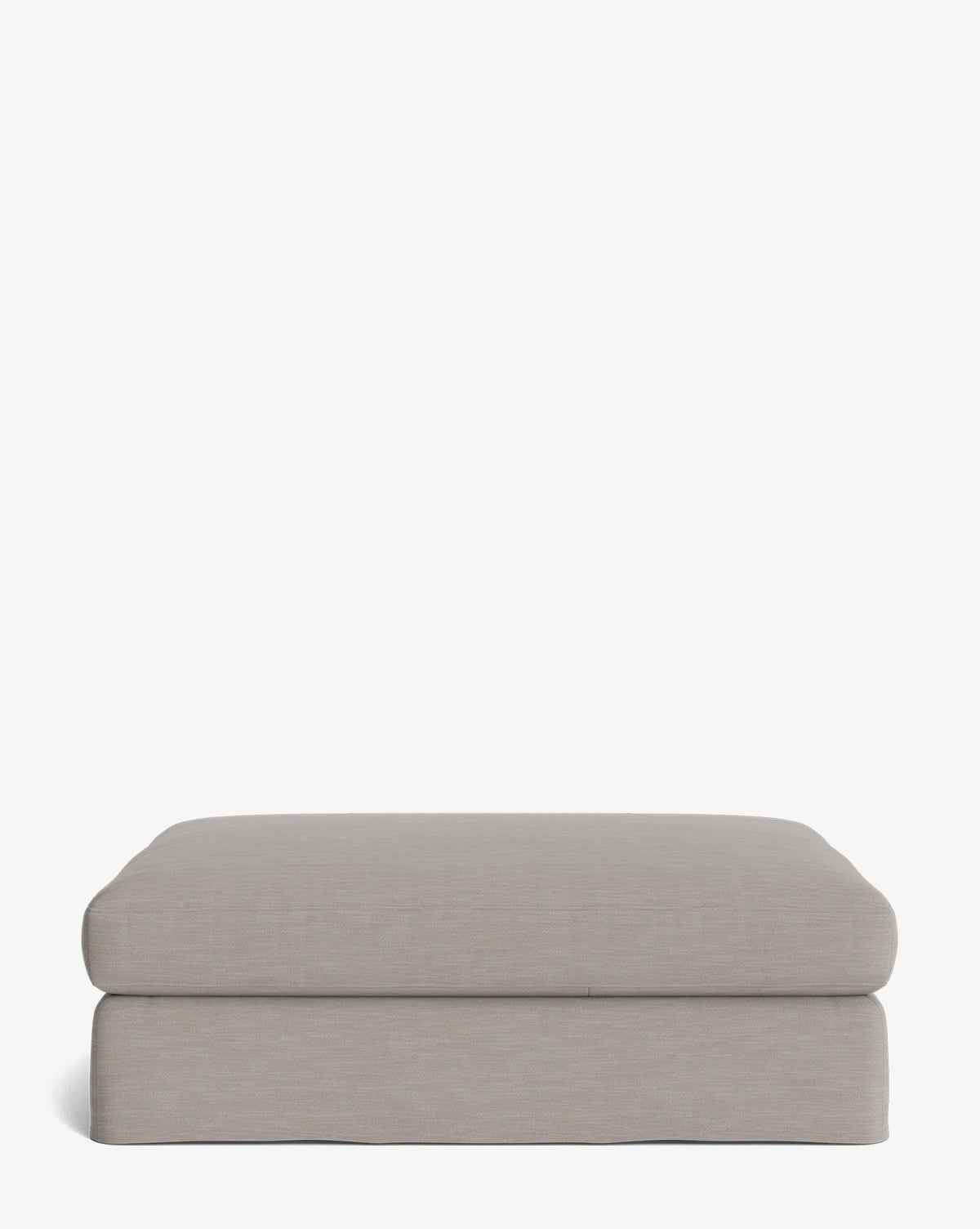 Pouf moderne déhoussable en tissu facile d'entretien et silhouette décontractée pour le salon