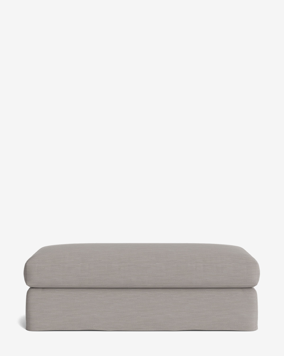 Pouf moderne déhoussable en tissu facile d'entretien et silhouette décontractée pour le salon