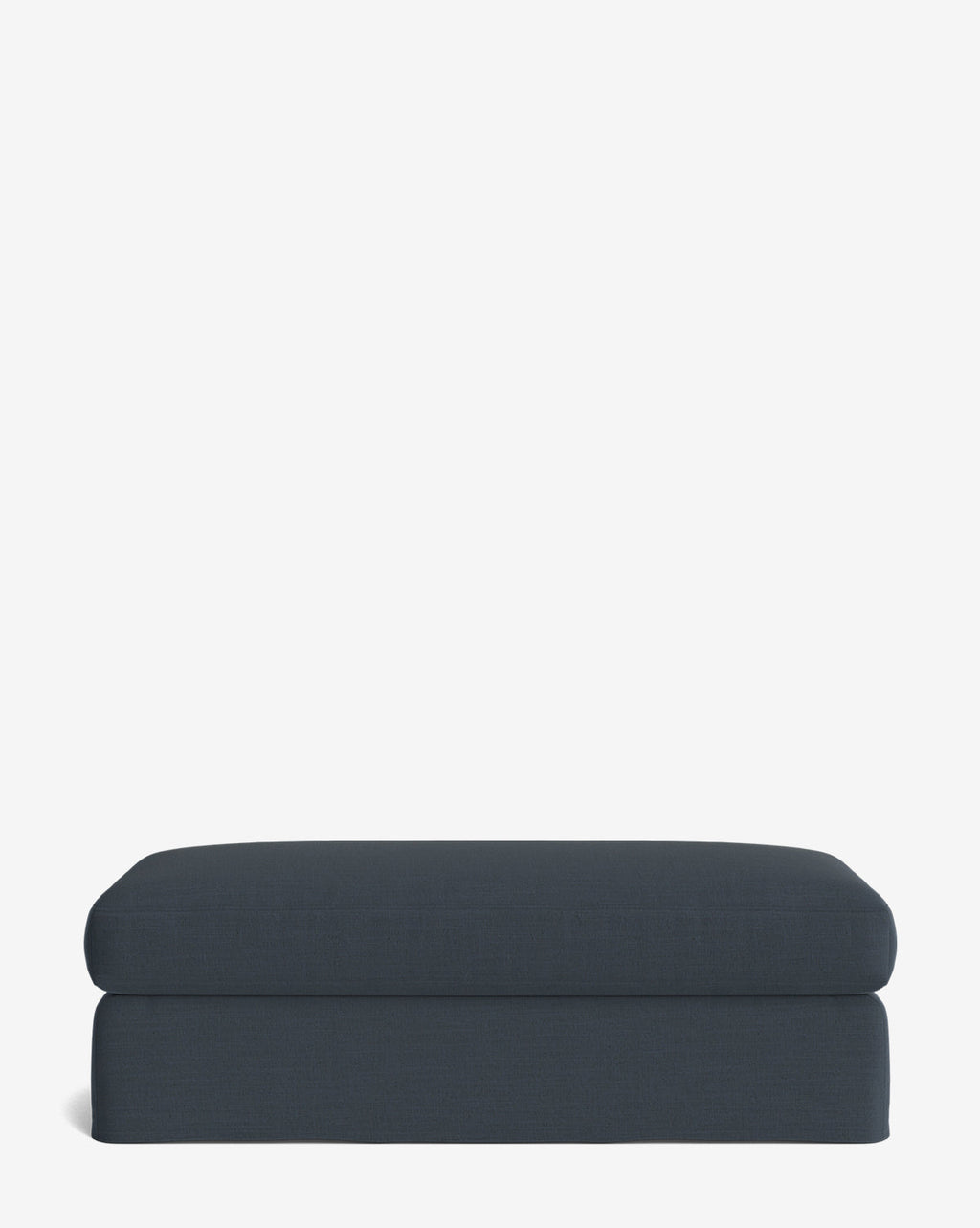 Pouf moderne déhoussable en tissu facile d'entretien et silhouette décontractée pour le salon