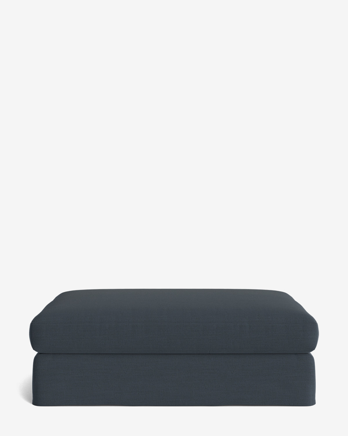 Pouf moderne déhoussable en tissu facile d'entretien et silhouette décontractée pour le salon