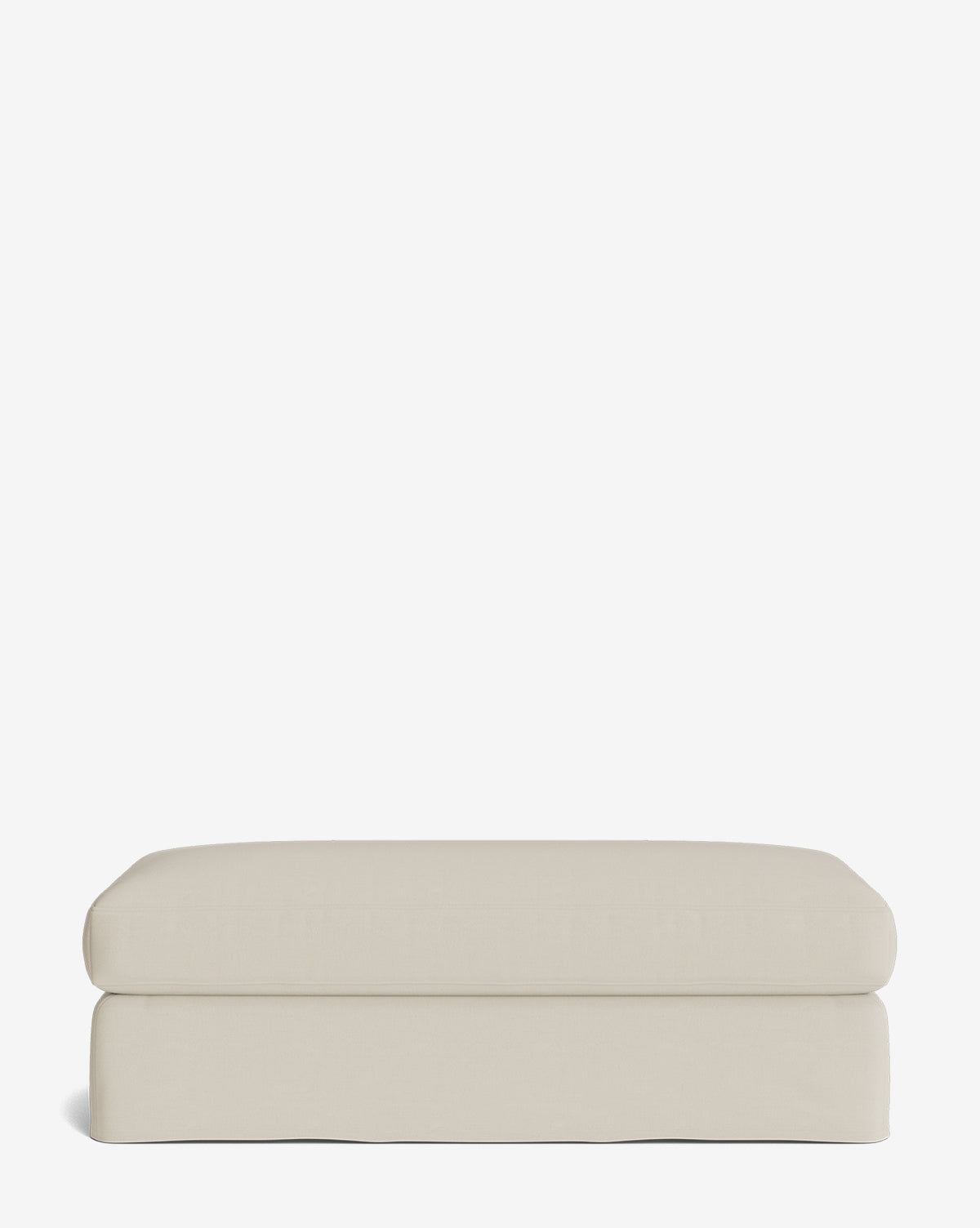 Pouf moderne déhoussable en tissu facile d'entretien et silhouette décontractée pour le salon