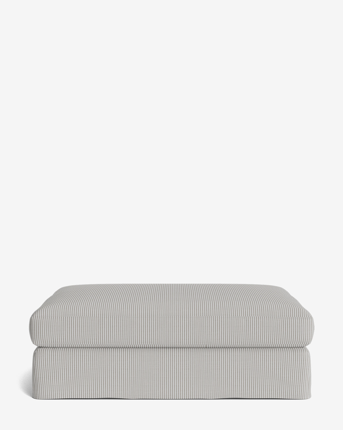 Pouf moderne déhoussable en tissu facile d'entretien et silhouette décontractée pour le salon