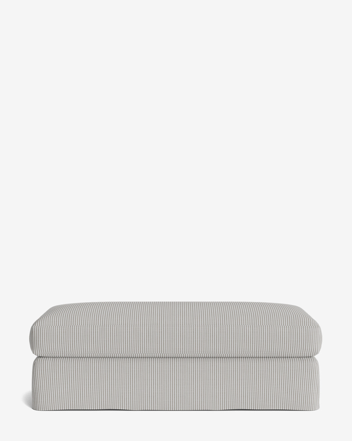 Pouf moderne déhoussable en tissu facile d'entretien et silhouette décontractée pour le salon