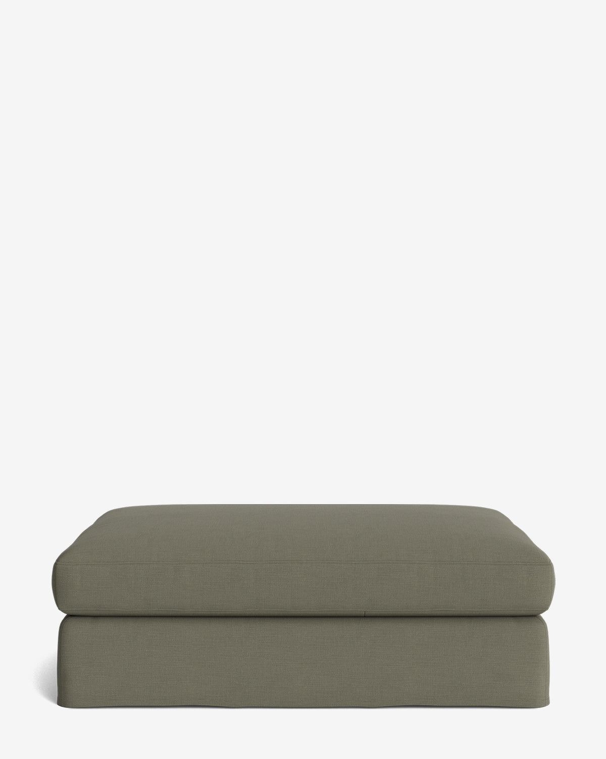 Pouf moderne déhoussable en tissu facile d'entretien et silhouette décontractée pour le salon