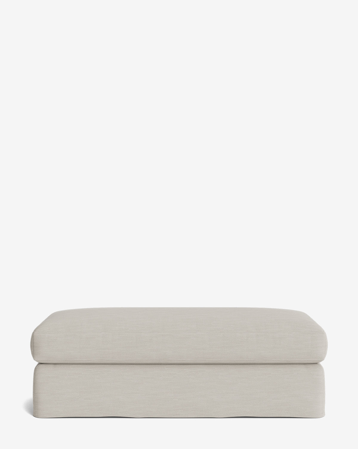 Pouf moderne déhoussable en tissu facile d'entretien et silhouette décontractée pour le salon