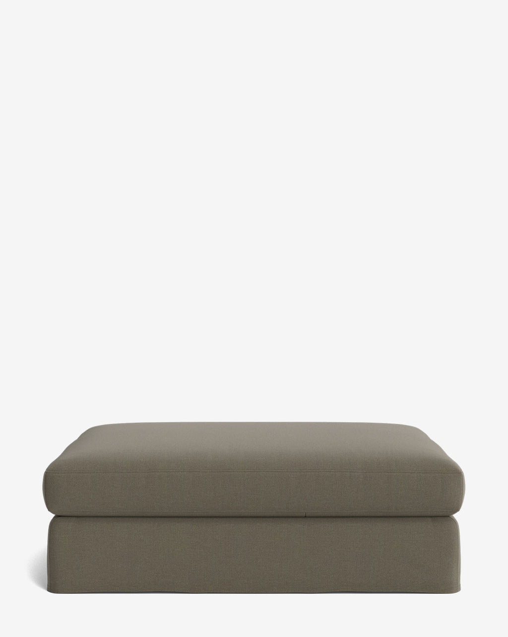 Pouf moderne déhoussable en tissu facile d'entretien et silhouette décontractée pour le salon