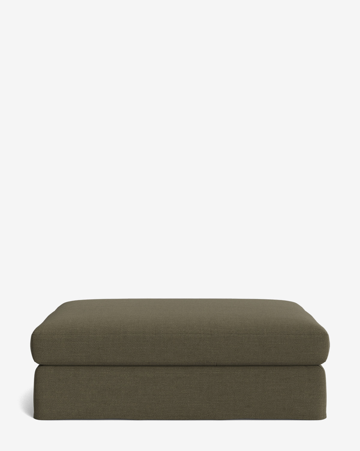 Pouf moderne déhoussable en tissu facile d'entretien et silhouette décontractée pour le salon