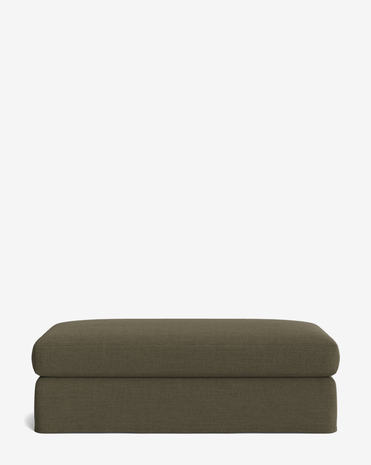 Pouf moderne déhoussable en tissu facile d'entretien et silhouette décontractée pour le salon