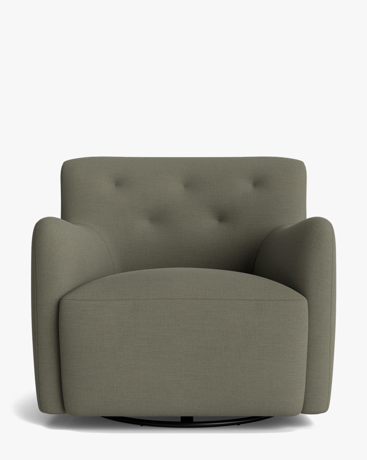 Fauteuil lounge pivotant en velours peluche sculptural avec douceur enveloppante pour salon
