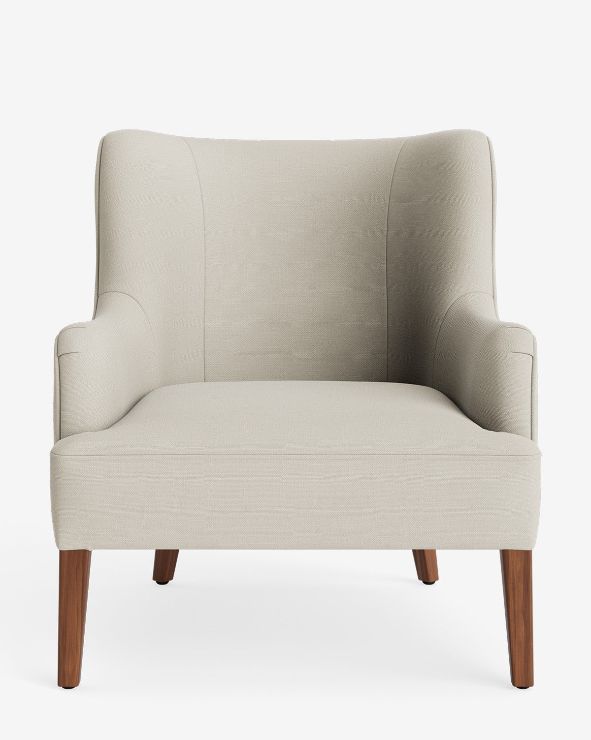 Fauteuil de salon classique sur mesure avec dossier bas et assise profonde pour salon