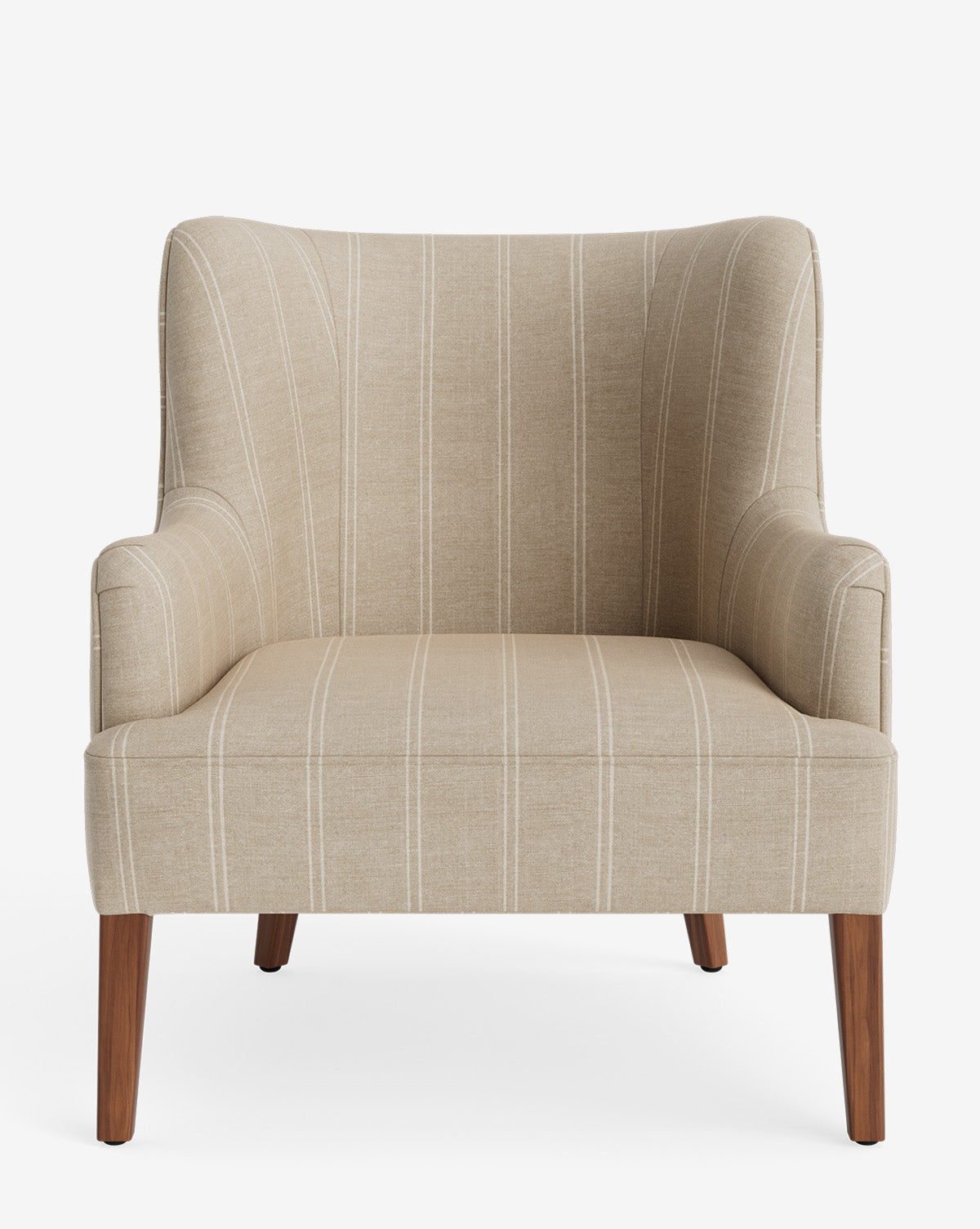 Fauteuil de salon classique sur mesure avec dossier bas et assise profonde pour salon