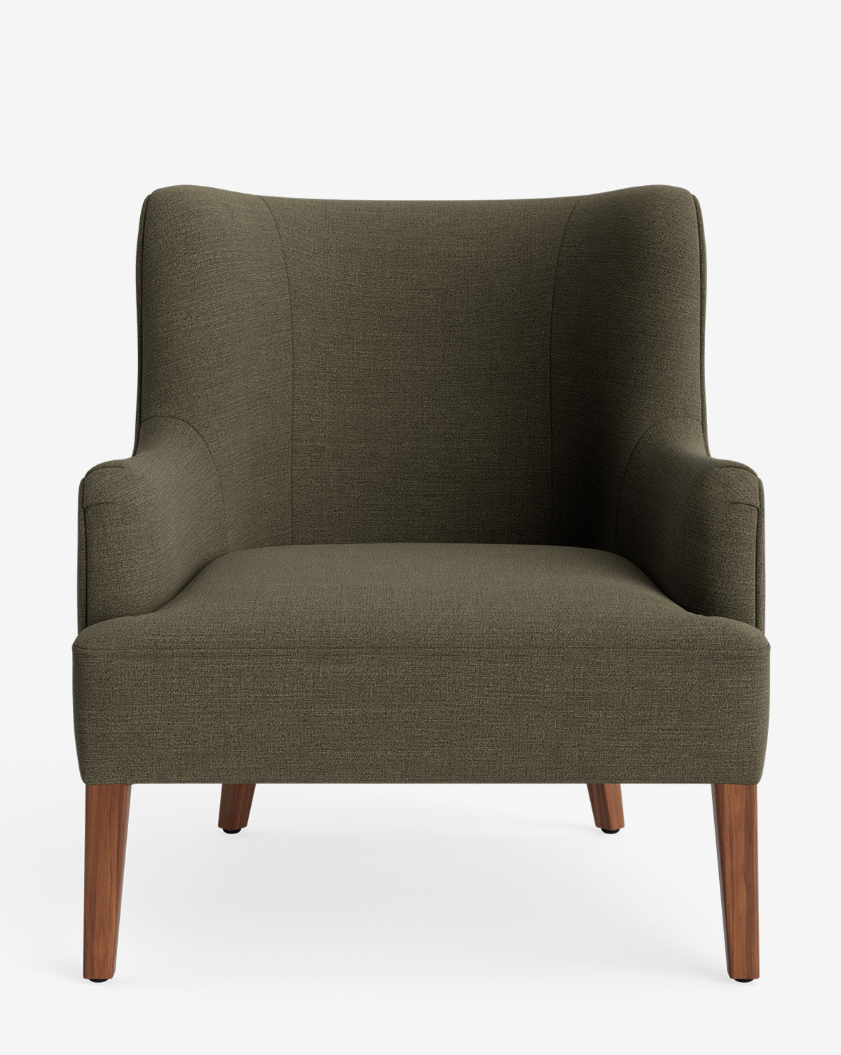 Fauteuil de salon classique sur mesure avec dossier bas et assise profonde pour salon