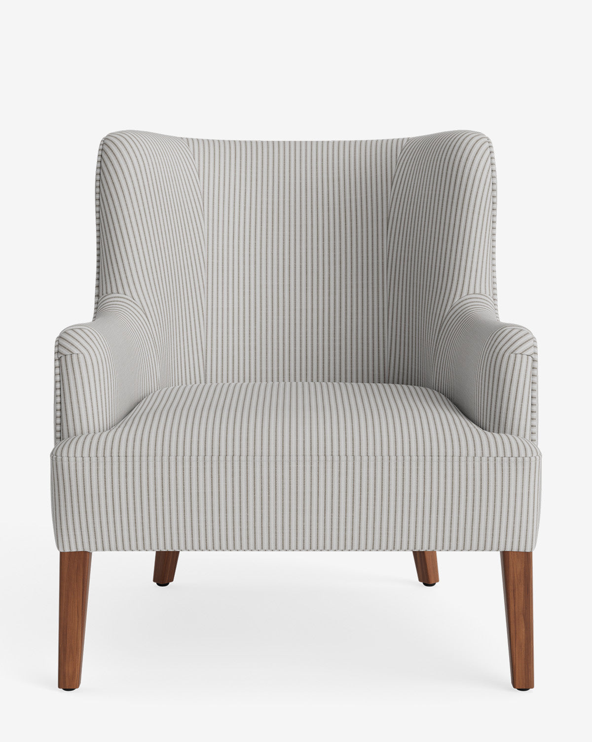 Fauteuil de salon classique sur mesure avec dossier bas et assise profonde pour salon