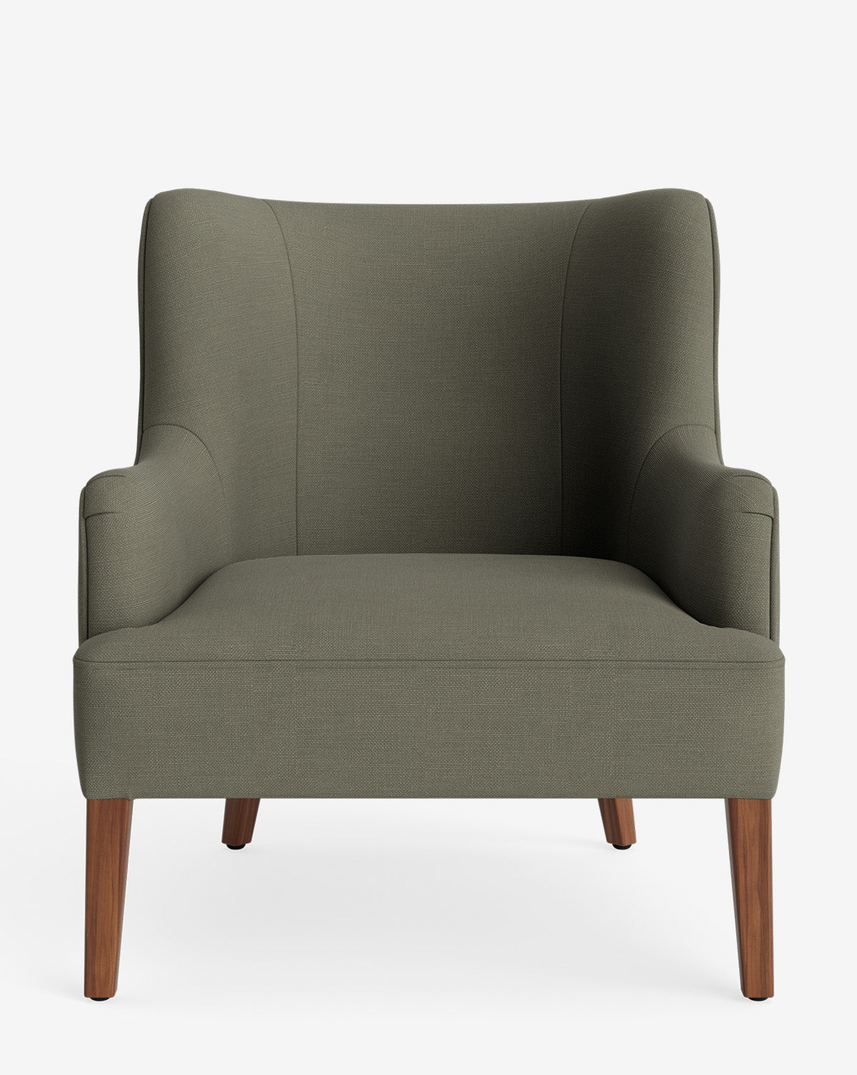 Fauteuil de salon classique sur mesure avec dossier bas et assise profonde pour salon