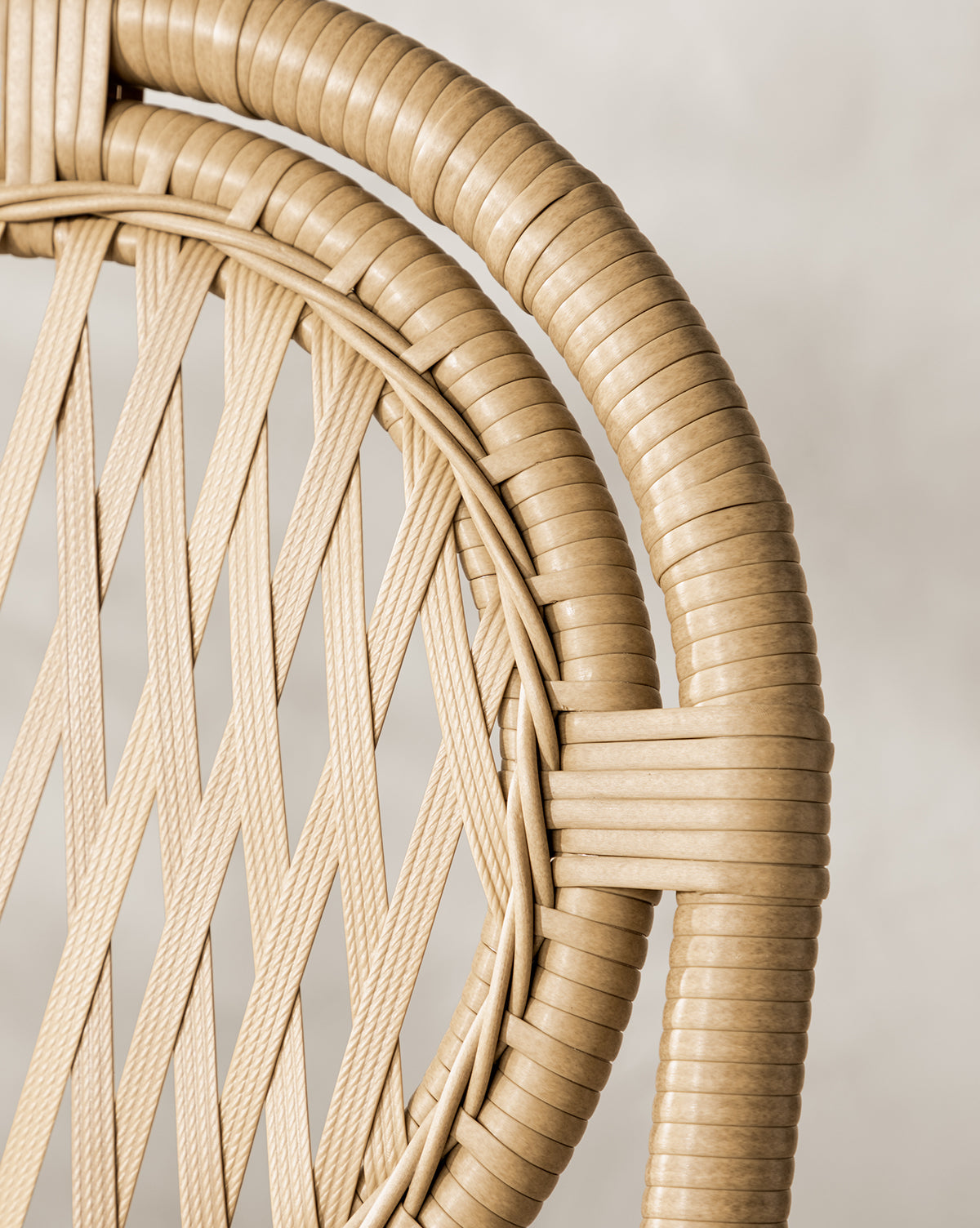 Tabouret de comptoir en osier toutes saisons pour salle à manger avec coussin en tissu haute performance