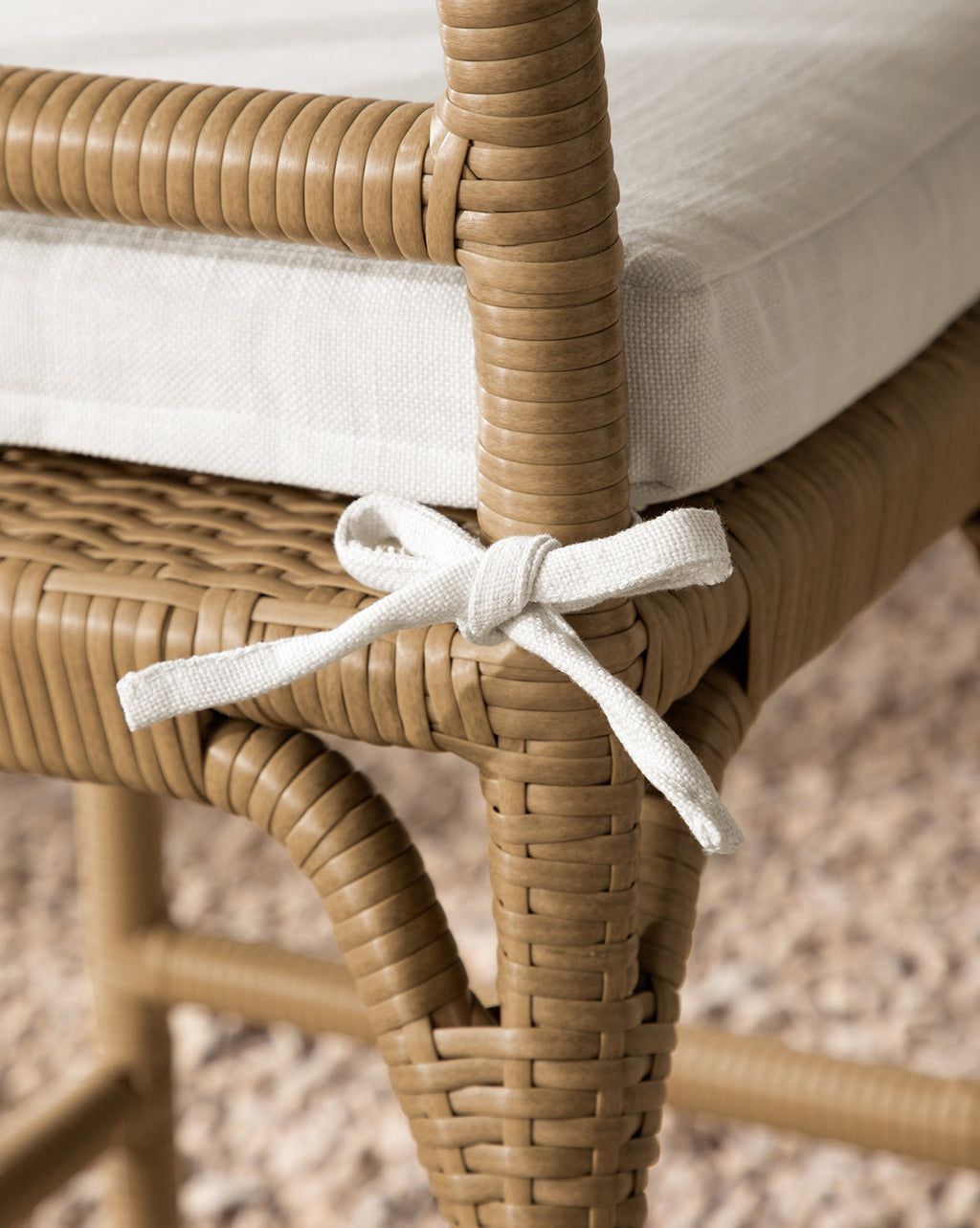 Tabouret de comptoir en osier toutes saisons pour salle à manger avec coussin en tissu haute performance