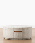 Pouf rond rembourré classique avec coussin moelleux pour salon
