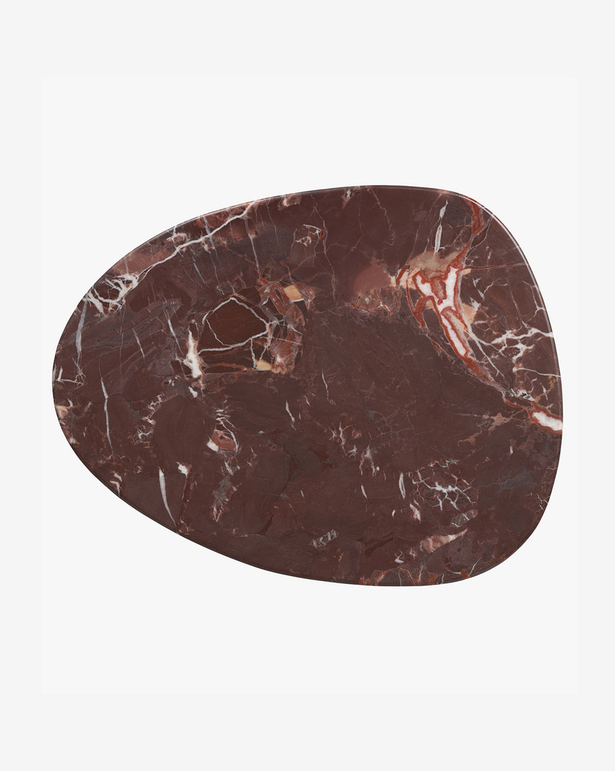 Table d'appoint de luxe en marbre aux tons riches et nervures naturelles pour le salon