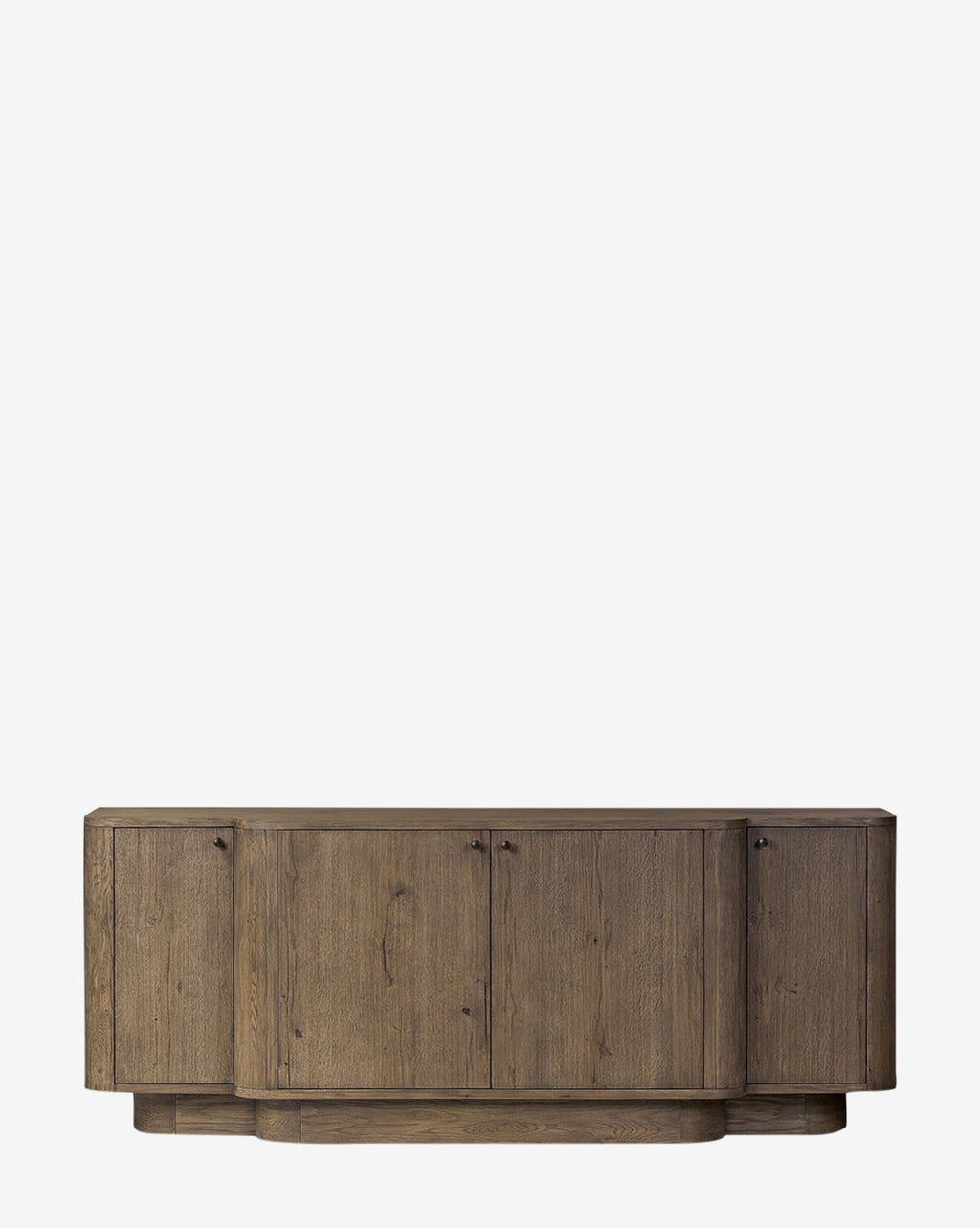 Buffet bas moderne en bois au design épuré et rangements pour le salon