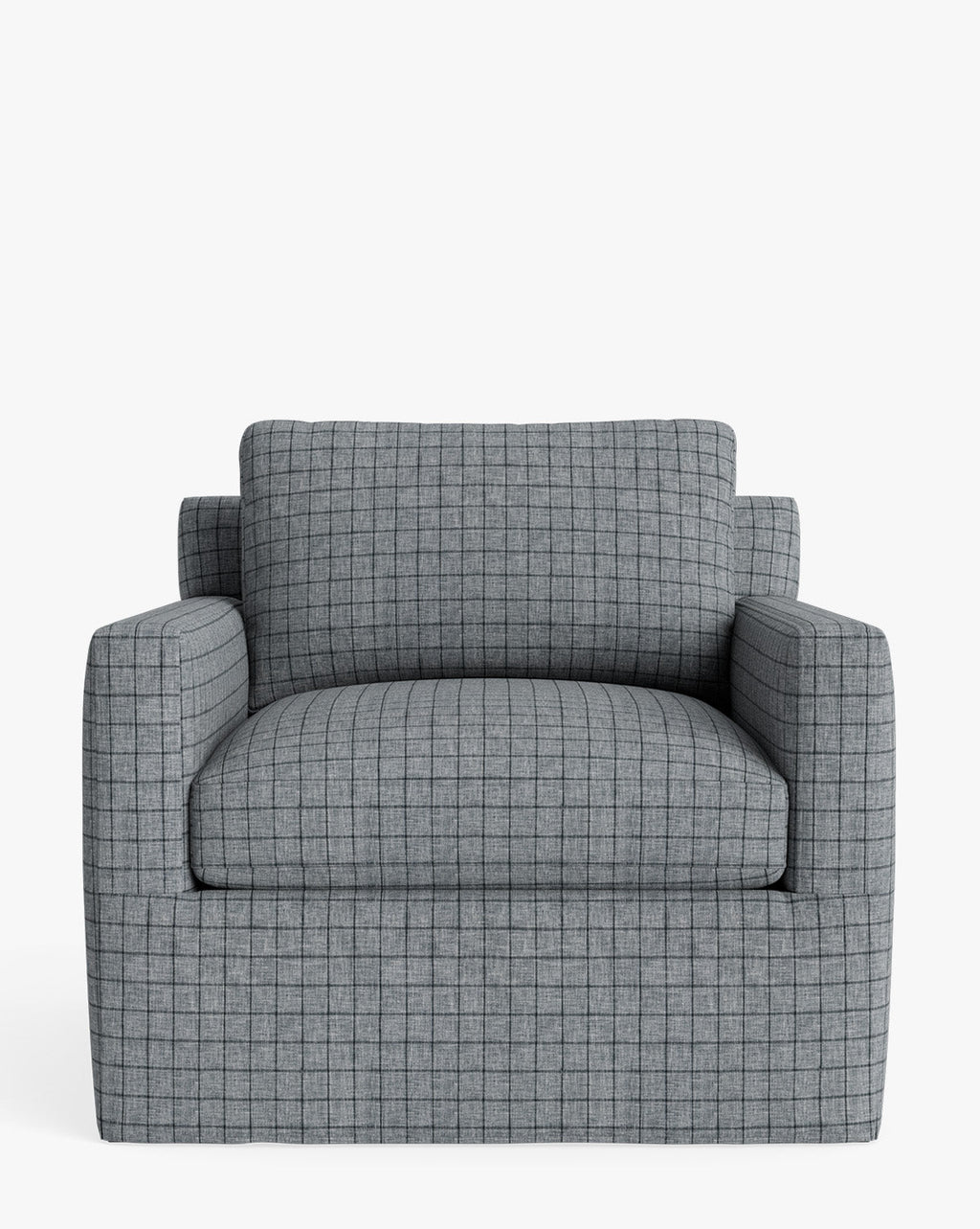 Fauteuil de salon déhoussable moderne avec rembourrage généreux et tissu facile d'entretien pour le salon