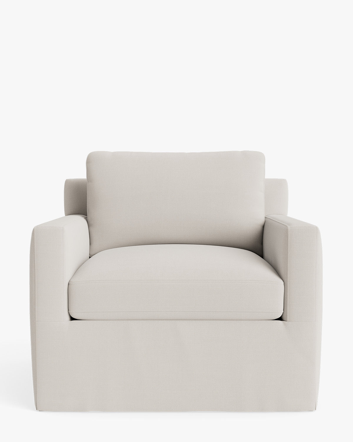 Fauteuil de salon déhoussable moderne avec rembourrage généreux et tissu facile d'entretien pour le salon