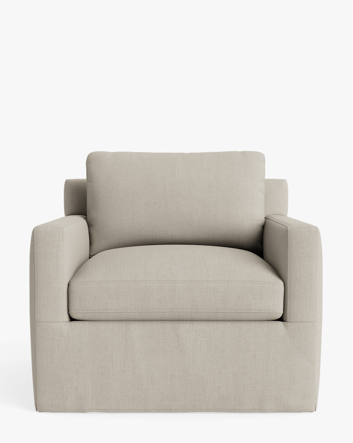 Fauteuil de salon déhoussable moderne avec rembourrage généreux et tissu facile d'entretien pour le salon