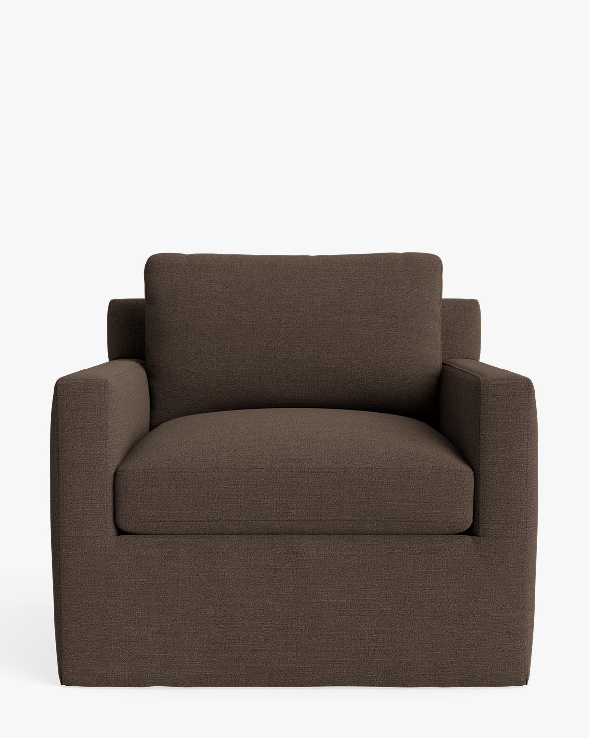 Fauteuil de salon déhoussable moderne avec rembourrage généreux et tissu facile d'entretien pour le salon