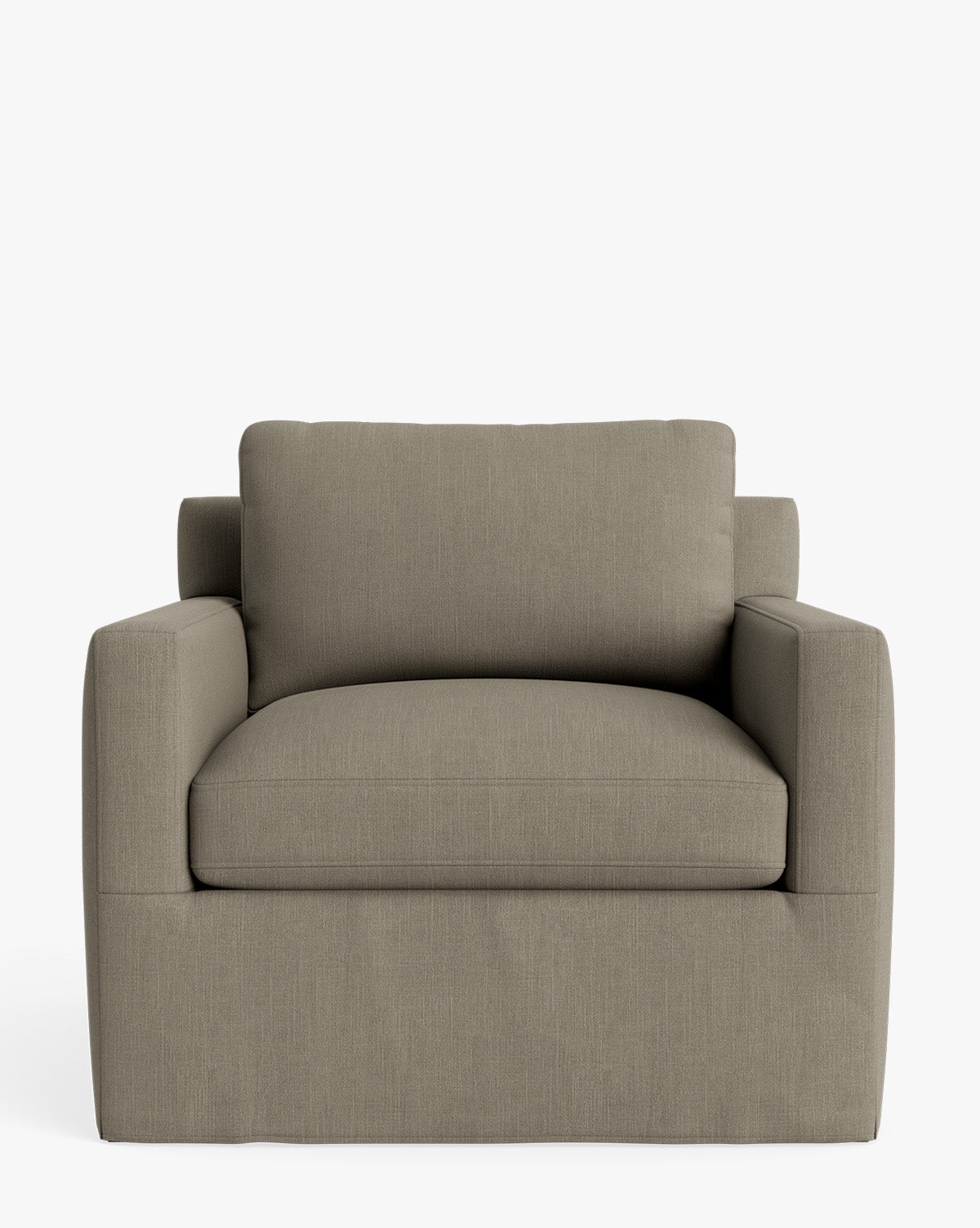 Fauteuil de salon déhoussable moderne avec rembourrage généreux et tissu facile d'entretien pour le salon