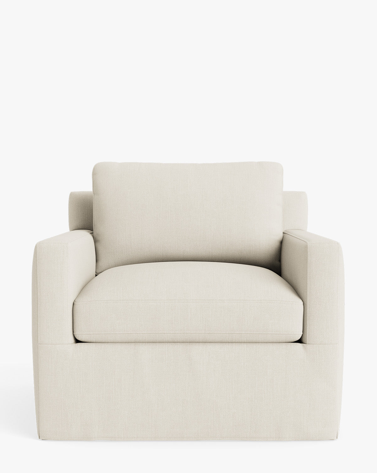 Fauteuil de salon déhoussable moderne avec rembourrage généreux et tissu facile d'entretien pour le salon