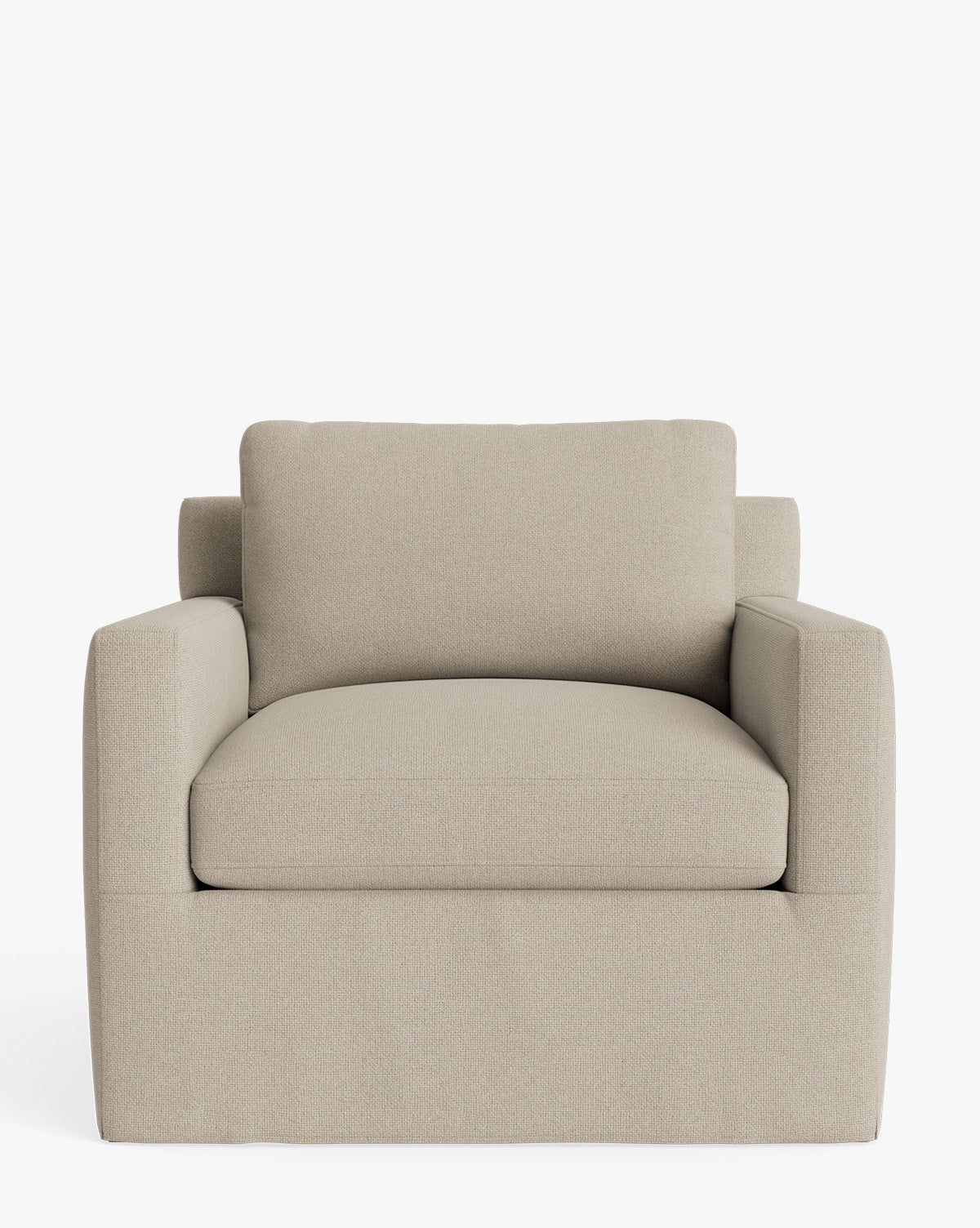 Fauteuil de salon déhoussable moderne avec rembourrage généreux et tissu facile d'entretien pour le salon