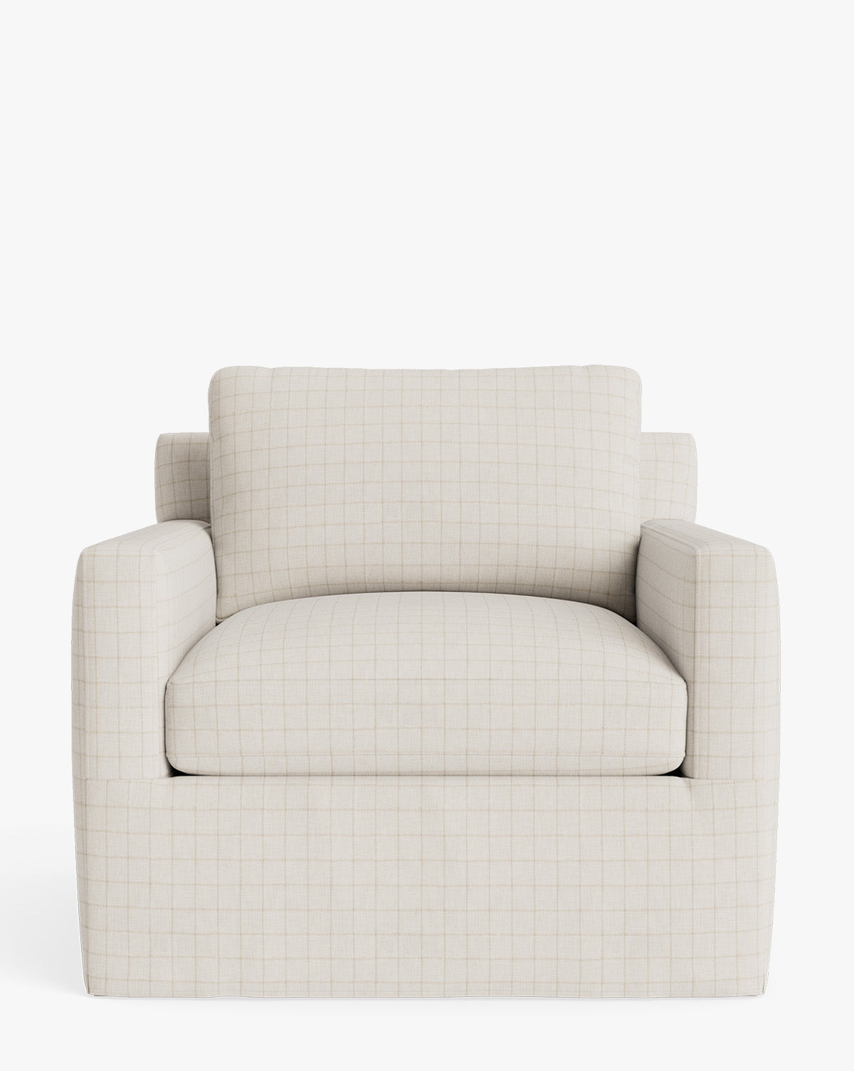 Fauteuil de salon déhoussable moderne avec rembourrage généreux et tissu facile d'entretien pour le salon