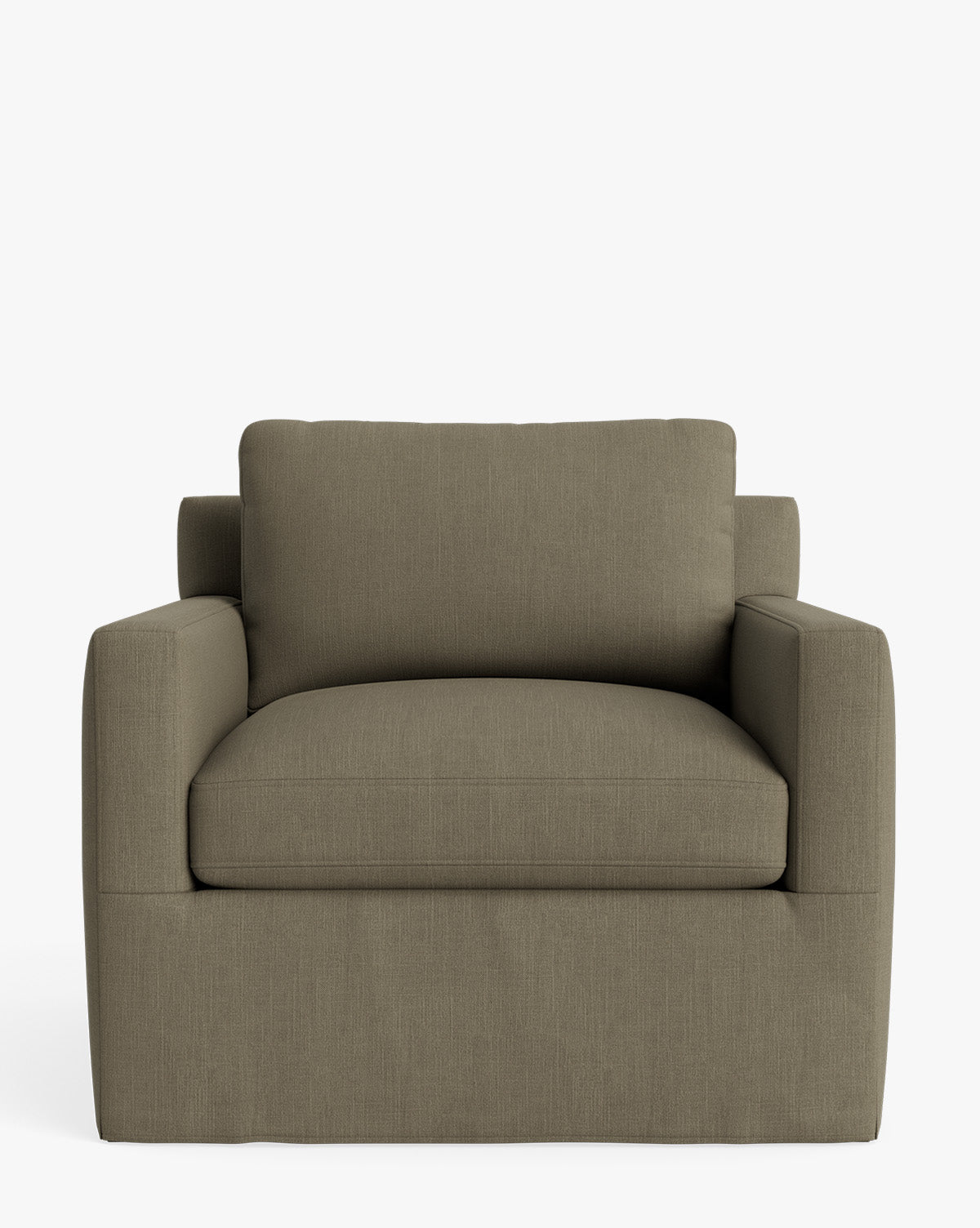 Fauteuil de salon déhoussable moderne avec rembourrage généreux et tissu facile d'entretien pour le salon