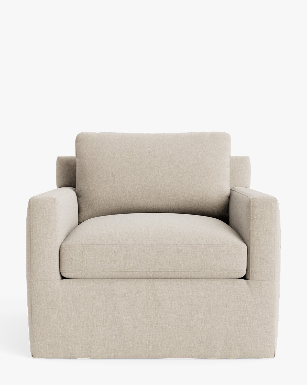 Fauteuil de salon déhoussable moderne avec rembourrage généreux et tissu facile d'entretien pour le salon