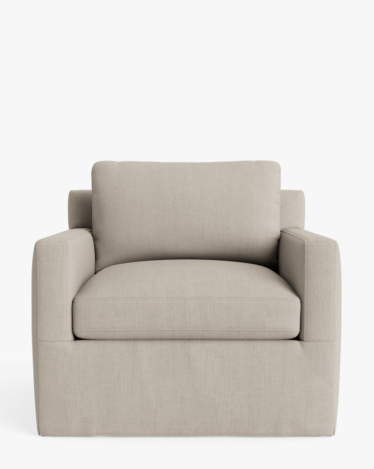 Fauteuil de salon déhoussable moderne avec rembourrage généreux et tissu facile d'entretien pour le salon