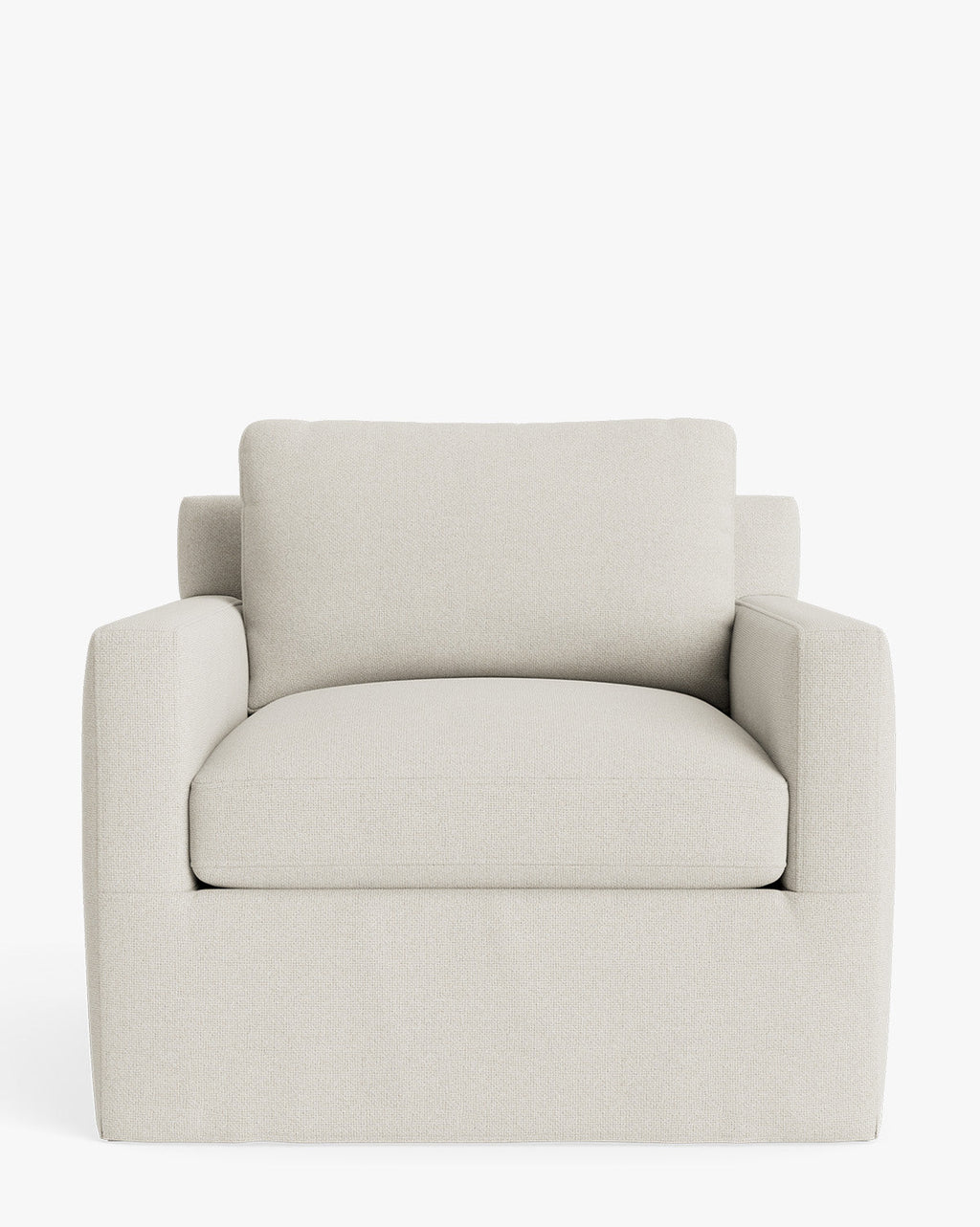 Fauteuil de salon déhoussable moderne avec rembourrage généreux et tissu facile d'entretien pour le salon