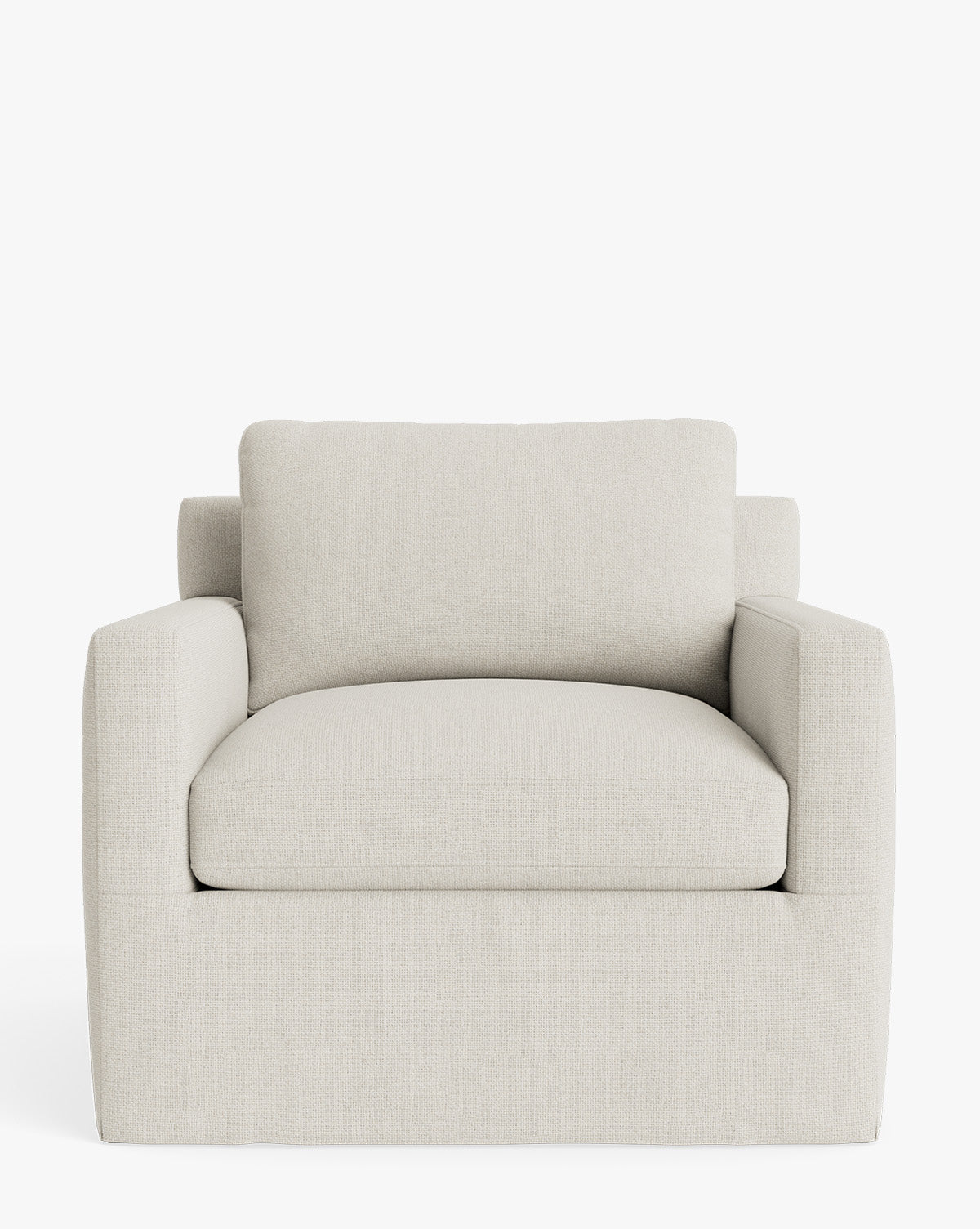 Fauteuil de salon déhoussable moderne avec rembourrage généreux et tissu facile d'entretien pour le salon