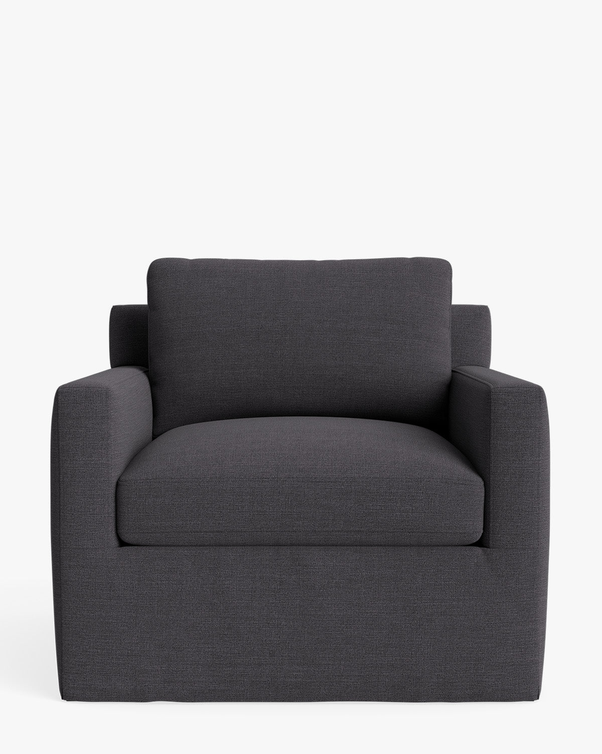 Fauteuil de salon déhoussable moderne avec rembourrage généreux et tissu facile d'entretien pour le salon