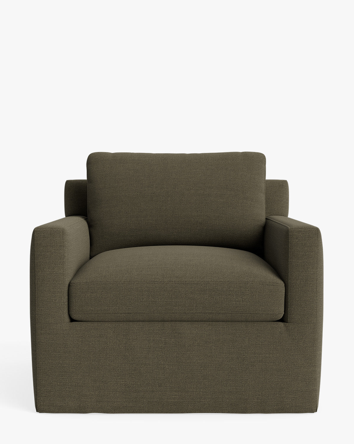 Fauteuil de salon déhoussable moderne avec rembourrage généreux et tissu facile d'entretien pour le salon
