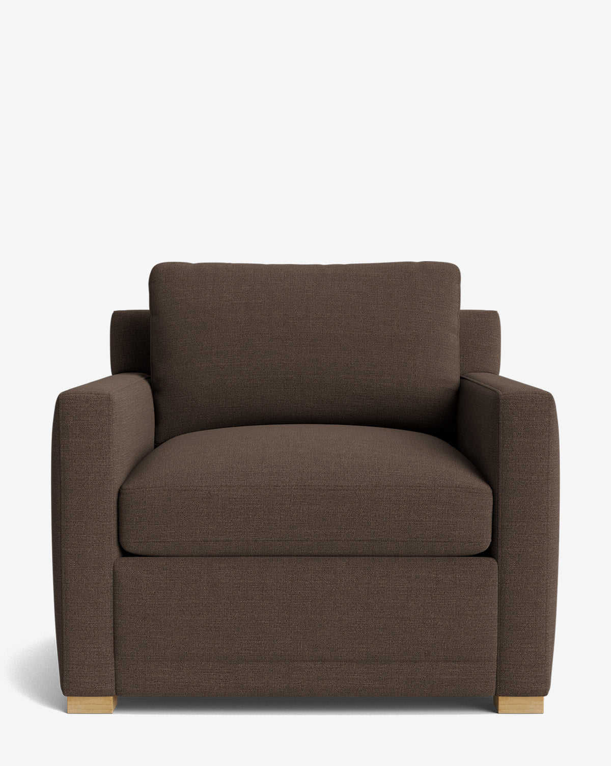 Fauteuil de salon contemporain rembourré, avec coussin profond et plusieurs finitions, pour le salon