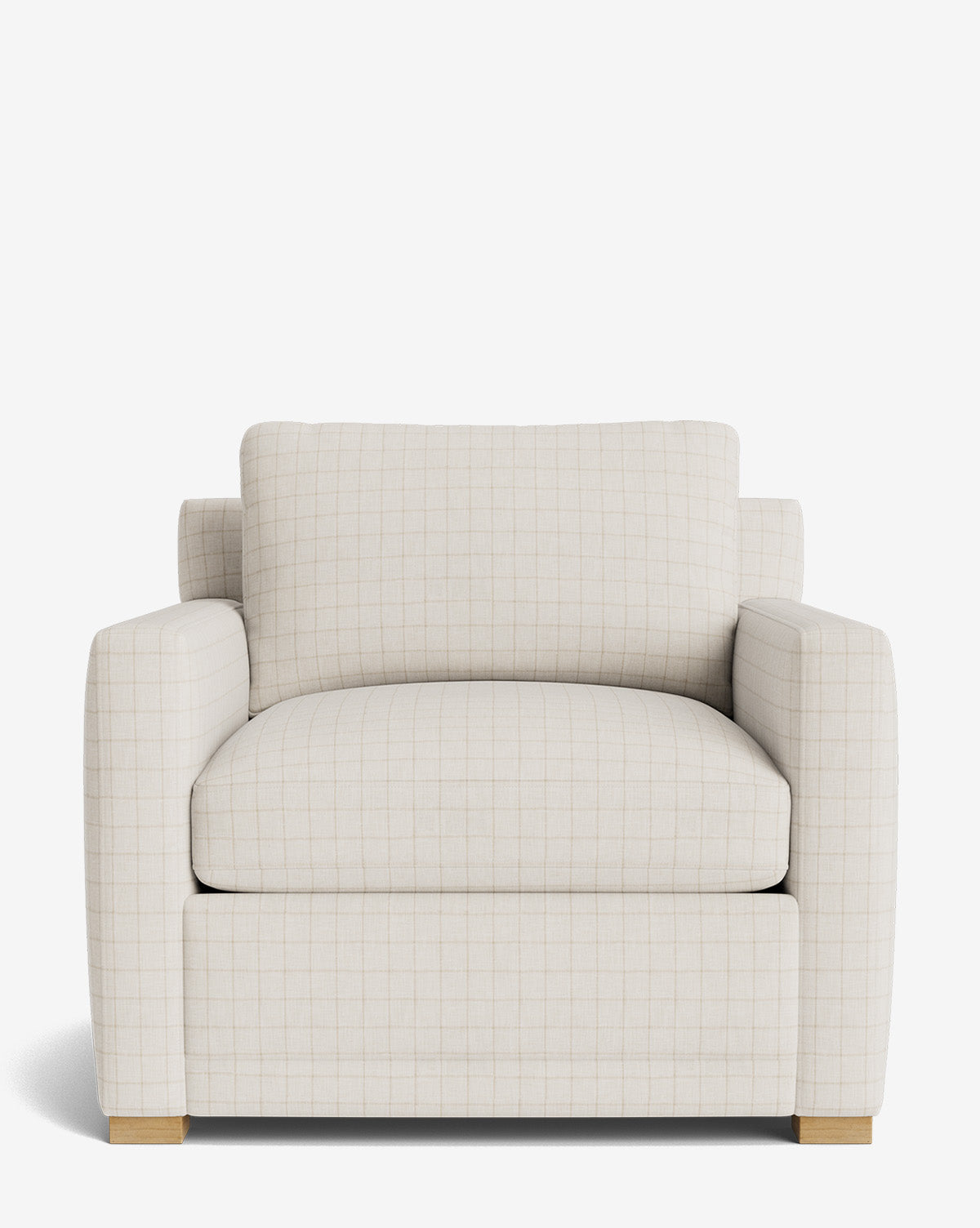 Fauteuil de salon contemporain rembourré, avec coussin profond et plusieurs finitions, pour le salon